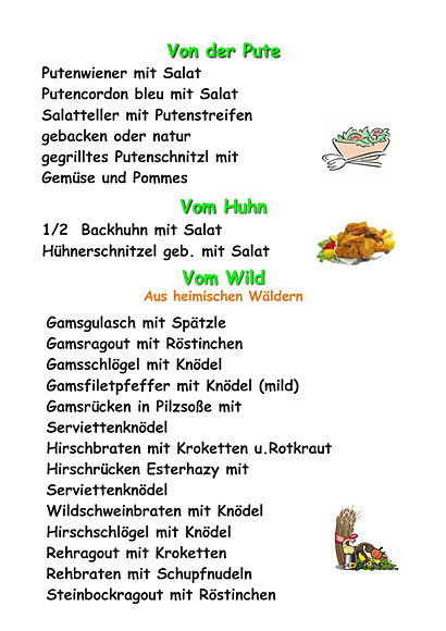Speisekarte