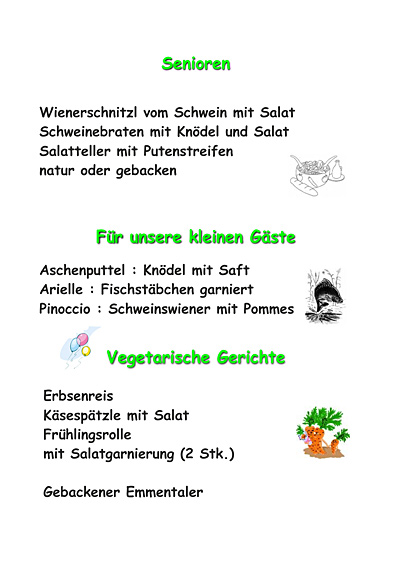 Speisekarte